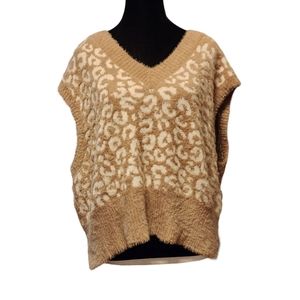 Sincerely Jules Cheetah Womans Sweater Vest Size XL